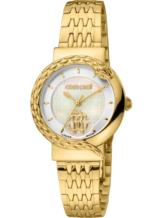Goldene Roberto Cavalli Gelbe Uhr