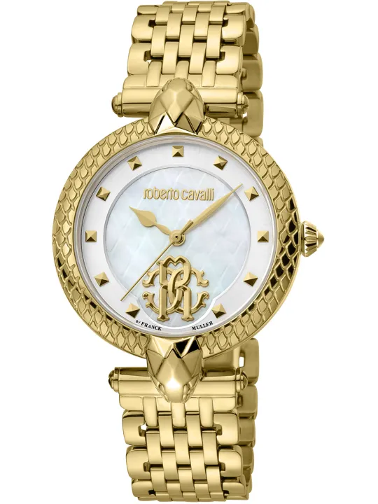 Goldene Roberto Cavalli Damenuhr Gelb