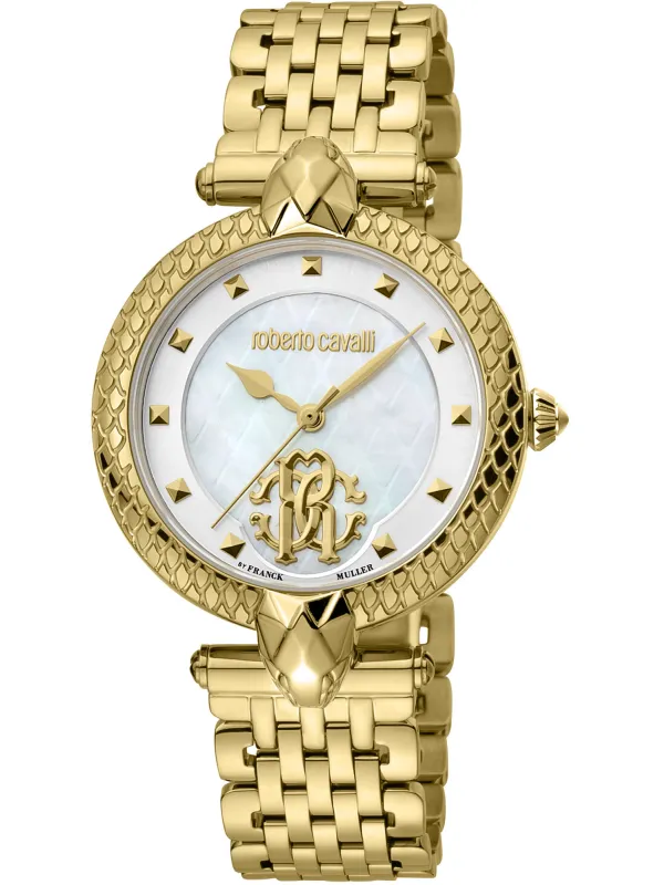 Goldene Roberto Cavalli Damenuhr Gelb Goldene Roberto Cavalli Damenuhr Gelb
