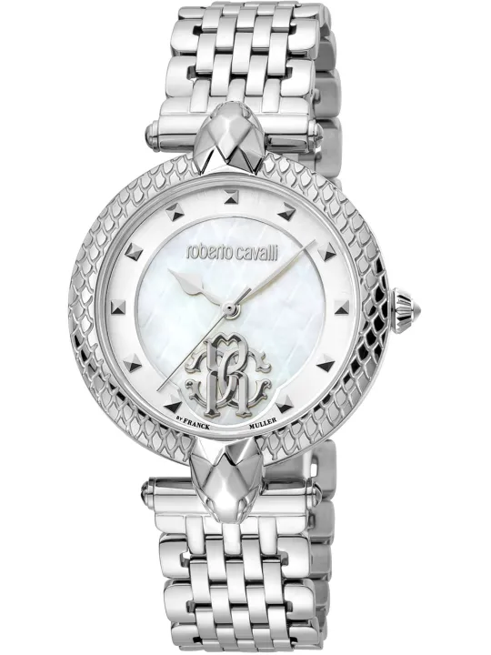Graue Diamant-Cavalli Uhr mit Stahlarmband