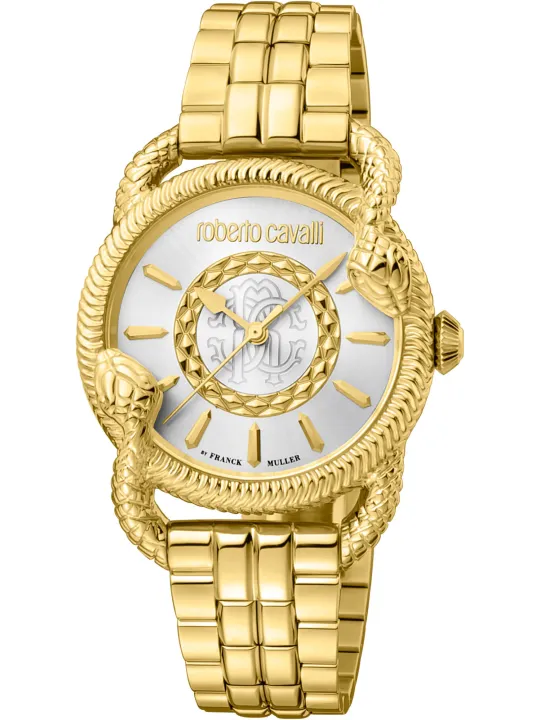 Gelbe Roberto Cavalli Gold Uhr