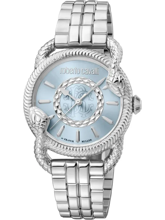 Graue Roberto Cavalli Uhr mit Zopf