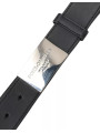 Belts Black Leather Silver Rectangle Buckle Belt 900,00 € 8052145866661 | Planet-Deluxe