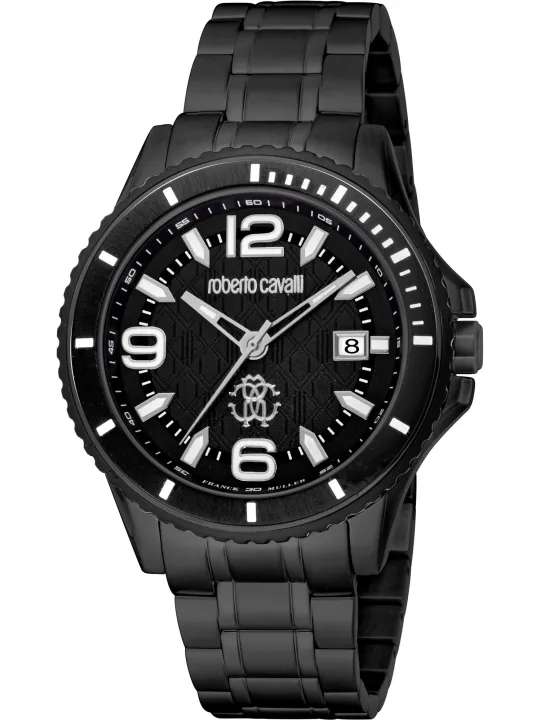 Schwarze Keramik Roberto Cavalli Uhr