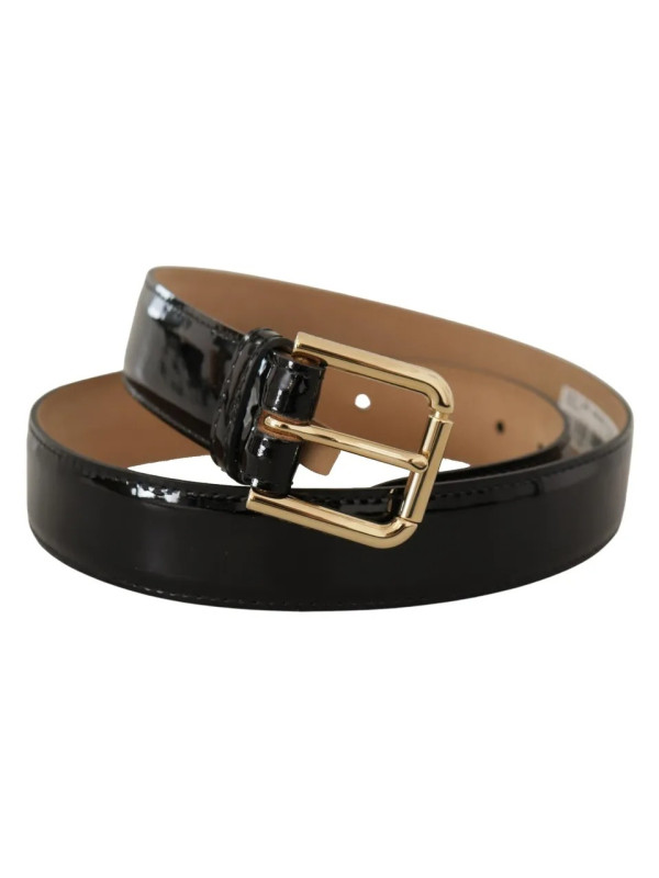 Belts Black Leather Gold Metal Logo Engraved Buckle Belt 1.120,00 € 8052145332173 | Planet-Deluxe