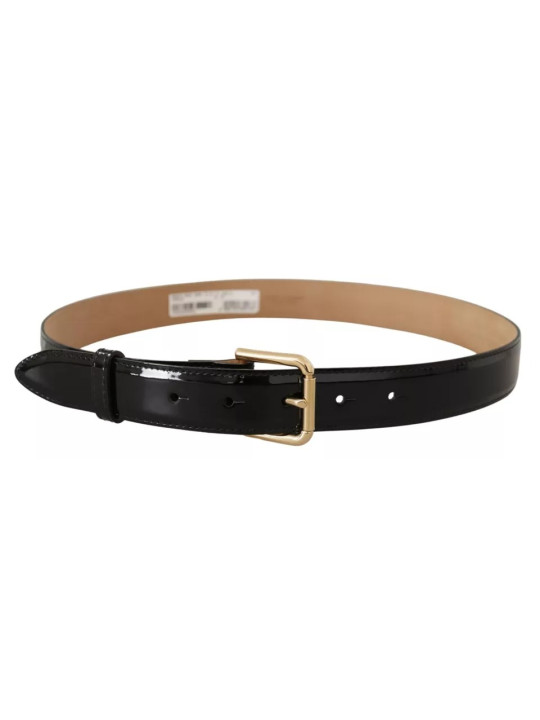 Belts Black Leather Gold Metal Logo Engraved Buckle Belt 1.120,00 € 8052145332173 | Planet-Deluxe