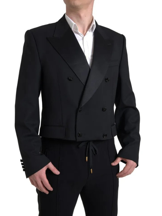 Blazers Black Double Breasted Cropped Blazer SICILIA 5.480,00 € 8051200304452 | Planet-Deluxe