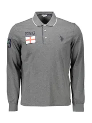 "U.S. POLO Poloshirts im Sale | US Polo Grau Langarm Poloshirt Eleganz und Komfort online kaufen"|Planet-Deluxe