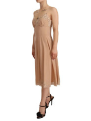 Dresses Beige Lace A-line Spaghetti Strap Midi Dress 3.740,00 € 8059579114795 | Planet-Deluxe