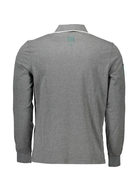 "U.S. POLO Poloshirts im Sale | US Polo Grau Langarm Poloshirt Eleganz und Komfort online kaufen"|Planet-Deluxe