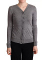 Sweaters Gray Wool Button Down Cardigan Sweater 1.120,00 € 8056305284135 | Planet-Deluxe