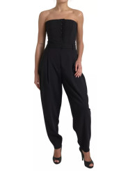 Dresses Black Wool Stretch Strapless Jumpsuit Dress 4.910,00 € 8057155812226 | Planet-Deluxe