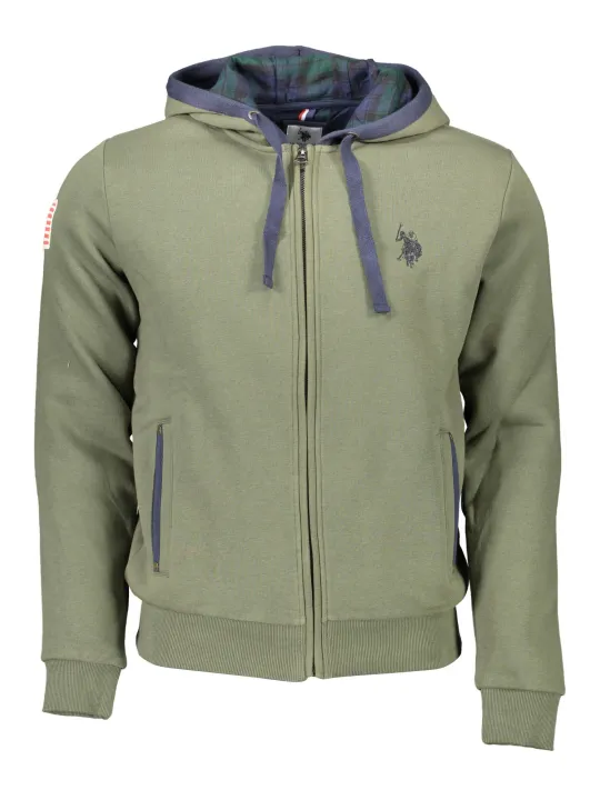 "U.S. POLO Sweatshirts im Sale | US Polo Komfort Hoodie Grün online kaufen"|Planet-Deluxe