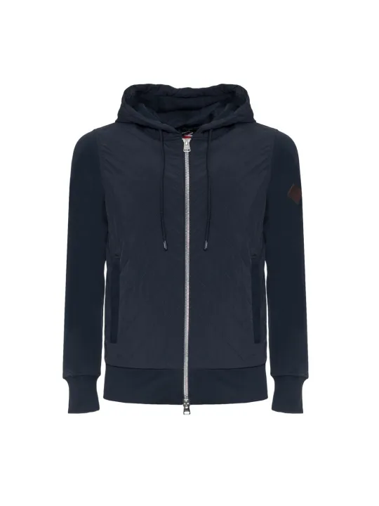 Schwarzer Unisex Kapuzenpullover mit Reißverschluss