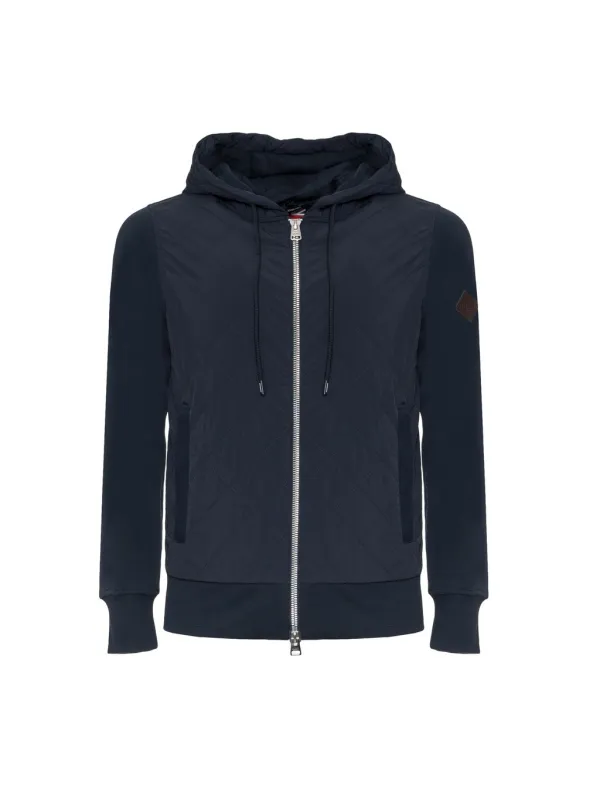 Schwarzer Unisex Kapuzenpullover mit Reißverschluss Schwarzer Unisex Kapuzenpullover mit Reißverschluss