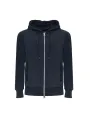 Schwarzer Unisex Kapuzenpullover mit Reißverschluss