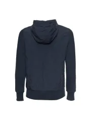 Grauer Kapuzenpullover mit elastischen Bündchen