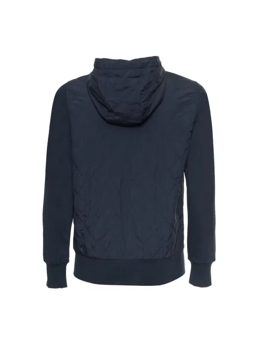 Grauer Kapuzenpullover mit elastischen Bündchen