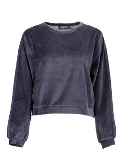 "Desigual Velours Langarmshirt Dunkelblau - Stilvolle Bluse"