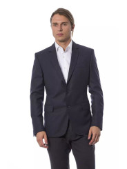 Blazers Elegant Blue Wool Single-Breasted Blazer 1.100,00 € 2303350096616 | Planet-Deluxe