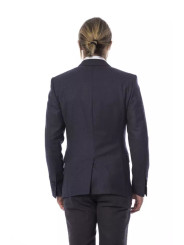 Blazers Elegant Blue Wool Single-Breasted Blazer 1.100,00 € 2303350096616 | Planet-Deluxe