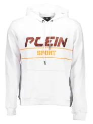 "Plein Sport Sweatshirts im Sale | Plein Sport Weißer Hoodie mit Logo und Tasche online kaufen"|Planet-Deluxe