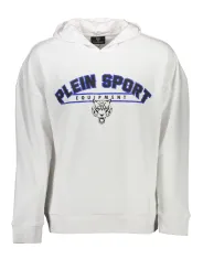 "Plein Sport Sweatshirts im Sale | Plein Sport Weißer Hoodie mit Logo und Flammenprint online kaufen"|Planet-Deluxe