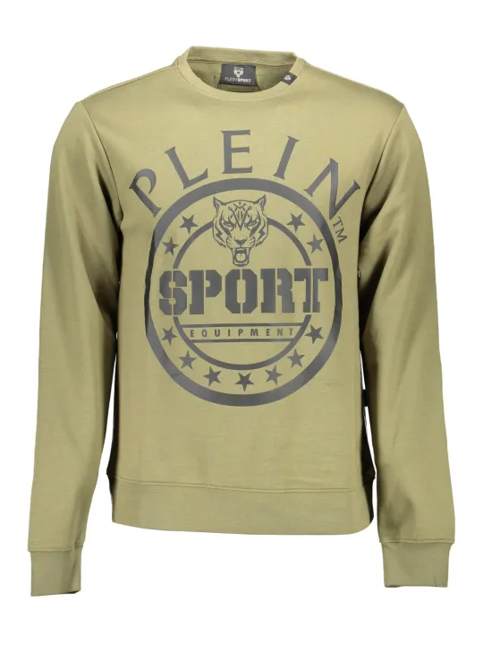 "Plein Sport Startseite im Sale | PLEIN SPORT SWEATSHIRT OHNE REISSVERSCHLUSS HERREN GRÜN online kaufen"|Planet-Deluxe