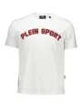 "Plein Sport T-Shirts im Sale | Plein Sport Weißes Herren T-Shirt mit Rotem Logo online kaufen"|Planet-Deluxe