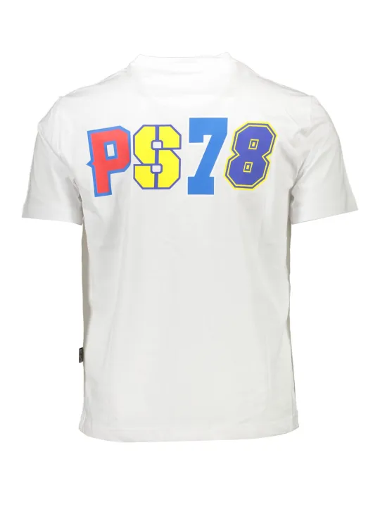 "Plein Sport T-Shirts im Sale | Plein Sport Weißes Herren T-Shirt mit Rotem Logo online kaufen"|Planet-Deluxe