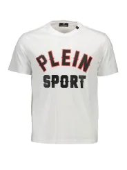 "Plein Sport T-Shirts im Sale | Plein Sport Weißes T-Shirt mit Kontrastlogo online kaufen"|Planet-Deluxe