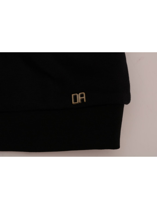 Sweaters Elegant Black Cotton Crewneck Sweater 320,00 € 8050246184400 | Planet-Deluxe