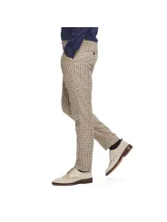 Hundzahnmuster Hose und Brogues Schuhe