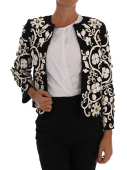 Jackets & Coats Floral Embroidered Crystal Wool Coat Jacket 13.500,00 € 8058696638948 | Planet-Deluxe