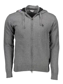 Grauer U.S. POLO Hoodie – Zeitloser Stil und Komfort