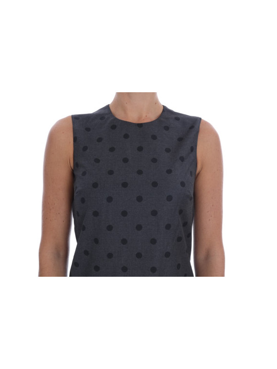 Dresses Chic Sleeveless Polka Dot Wool Dress 4.600,00 € 8051124643088 | Planet-Deluxe