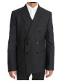 Suits Elegant Gray Double Breasted Wool Silk Suit 4.600,00 € 8058349339055 | Planet-Deluxe