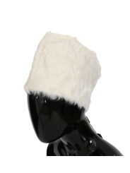 Hats Elegant White Fur Beanie Luxury Winter Hat 3.080,00 € 8058349956467 | Planet-Deluxe