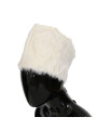 Hats Elegant White Fur Beanie Luxury Winter Hat 3.080,00 € 8058349956467 | Planet-Deluxe