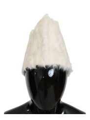 Hats Elegant White Fur Beanie Luxury Winter Hat 3.080,00 € 8058349956467 | Planet-Deluxe