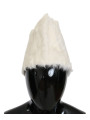 Hats Elegant White Fur Beanie Luxury Winter Hat 3.080,00 € 8058349956467 | Planet-Deluxe