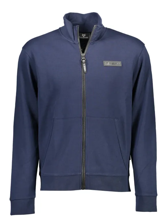 "Plein Sport Startseite im Sale | PLEIN SPORT HERREN SWEATSHIRT BLAU MIT REISSVERSCHLUSS online kaufen"|Planet-Deluxe