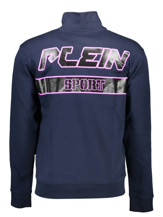"Plein Sport Startseite im Sale | PLEIN SPORT HERREN SWEATSHIRT BLAU MIT REISSVERSCHLUSS online kaufen"|Planet-Deluxe