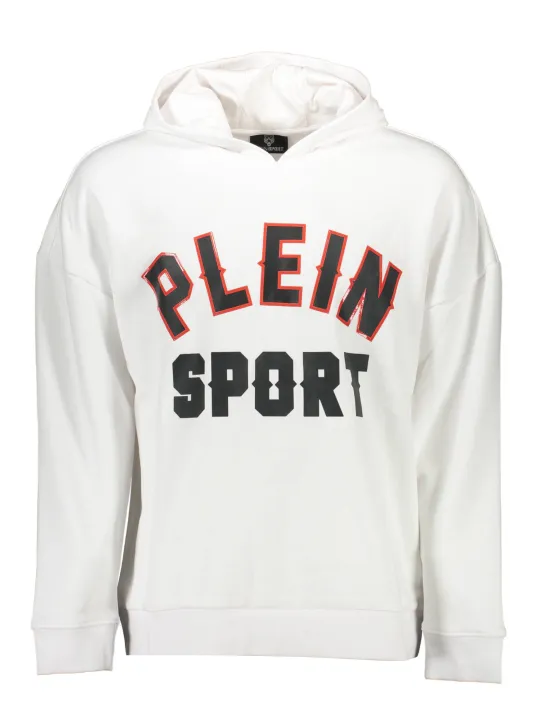 "Plein Sport Sweatshirts im Sale | Plein Sport Weißer Kapuzen-Sweater online kaufen"|Planet-Deluxe