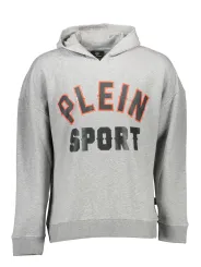 "Plein Sport Sweatshirts im Sale | Plein Sport Grauer Kapuzenpullover mit Logo-Print online kaufen"|Planet-Deluxe