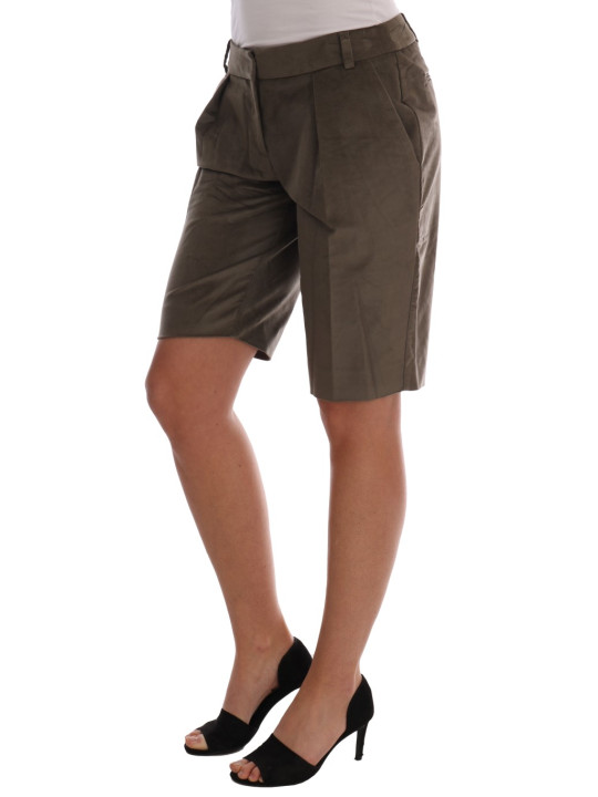 Shorts Chic Brown Bermuda Elegance 620,00 € 8034166592880 | Planet-Deluxe