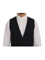 Vests Elegant Striped Wool Blend Vest Waistcoat 640,00 € 8058301880731 | Planet-Deluxe