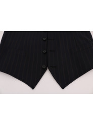 Vests Elegant Striped Wool Blend Vest Waistcoat 640,00 € 8058301880731 | Planet-Deluxe