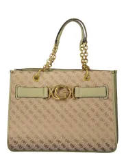 Exklusive GUESS Handtasche Grün Beige - Einzelstück