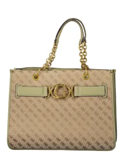 Exklusive GUESS Handtasche Grün Beige - Einzelstück